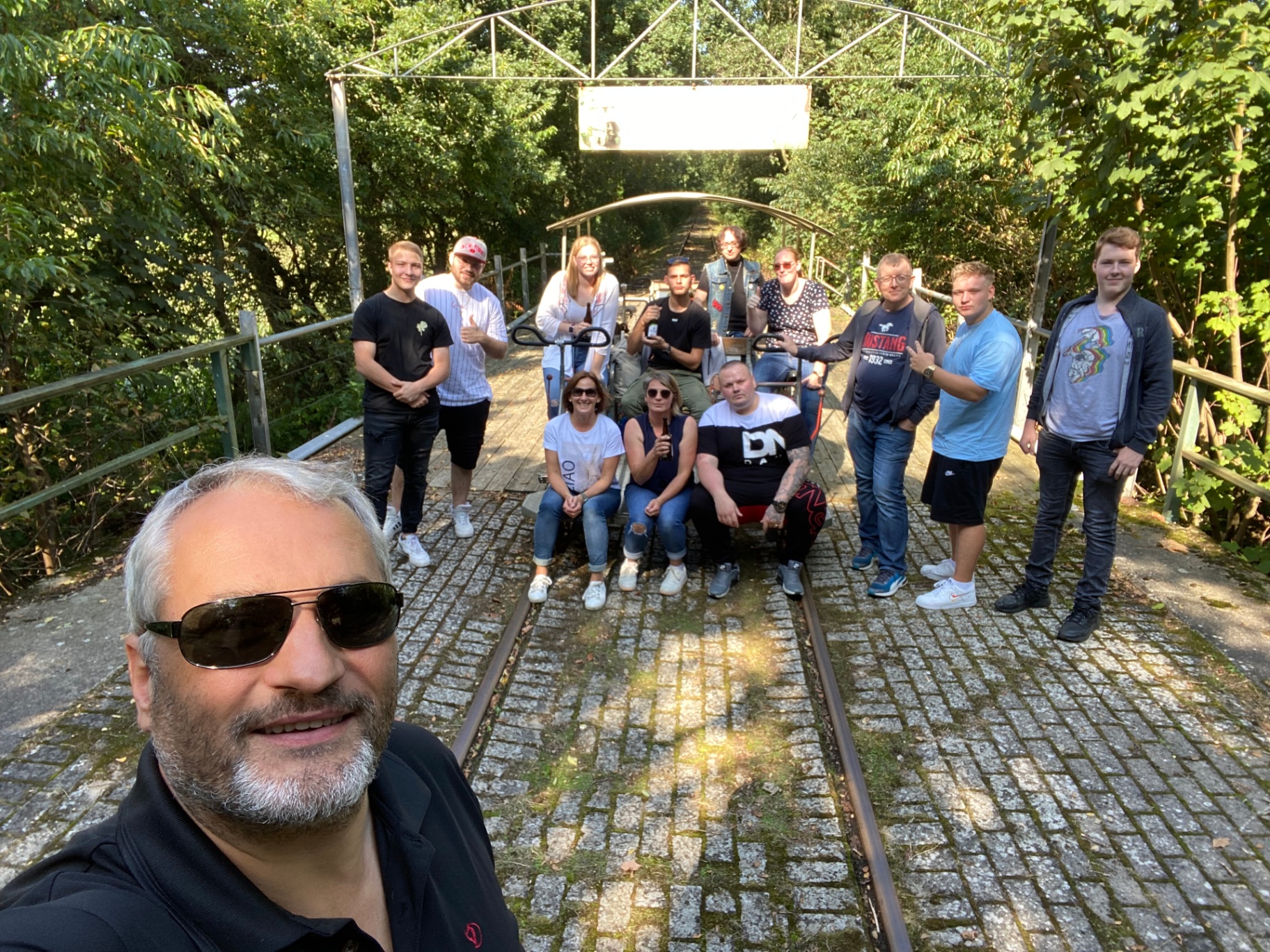 Team-Ausflug auf der Draisine